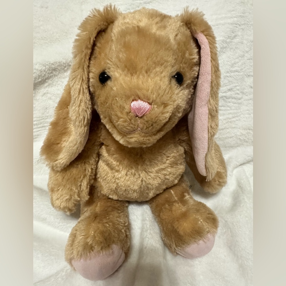 VINTAGE 1990- Build-A-Bear Bunny Rabbit Plush– Brown & Pink EasterStuffed Animal